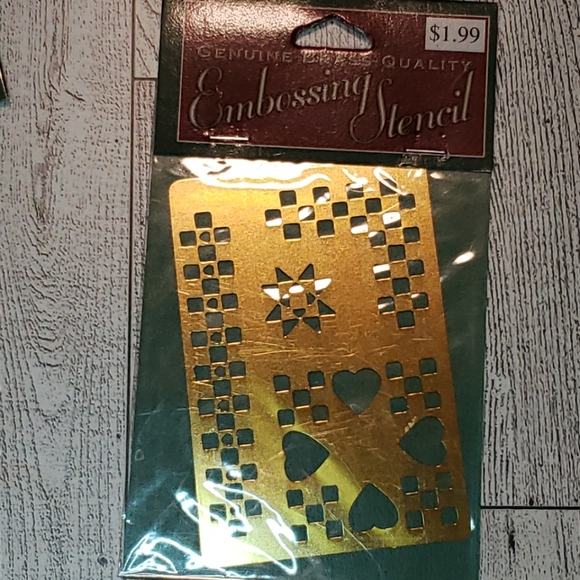 Darice Embossing Stencils Genuine Brass Quality Set Of 4 Homemade Cards Crafts - Picture 2 of 7